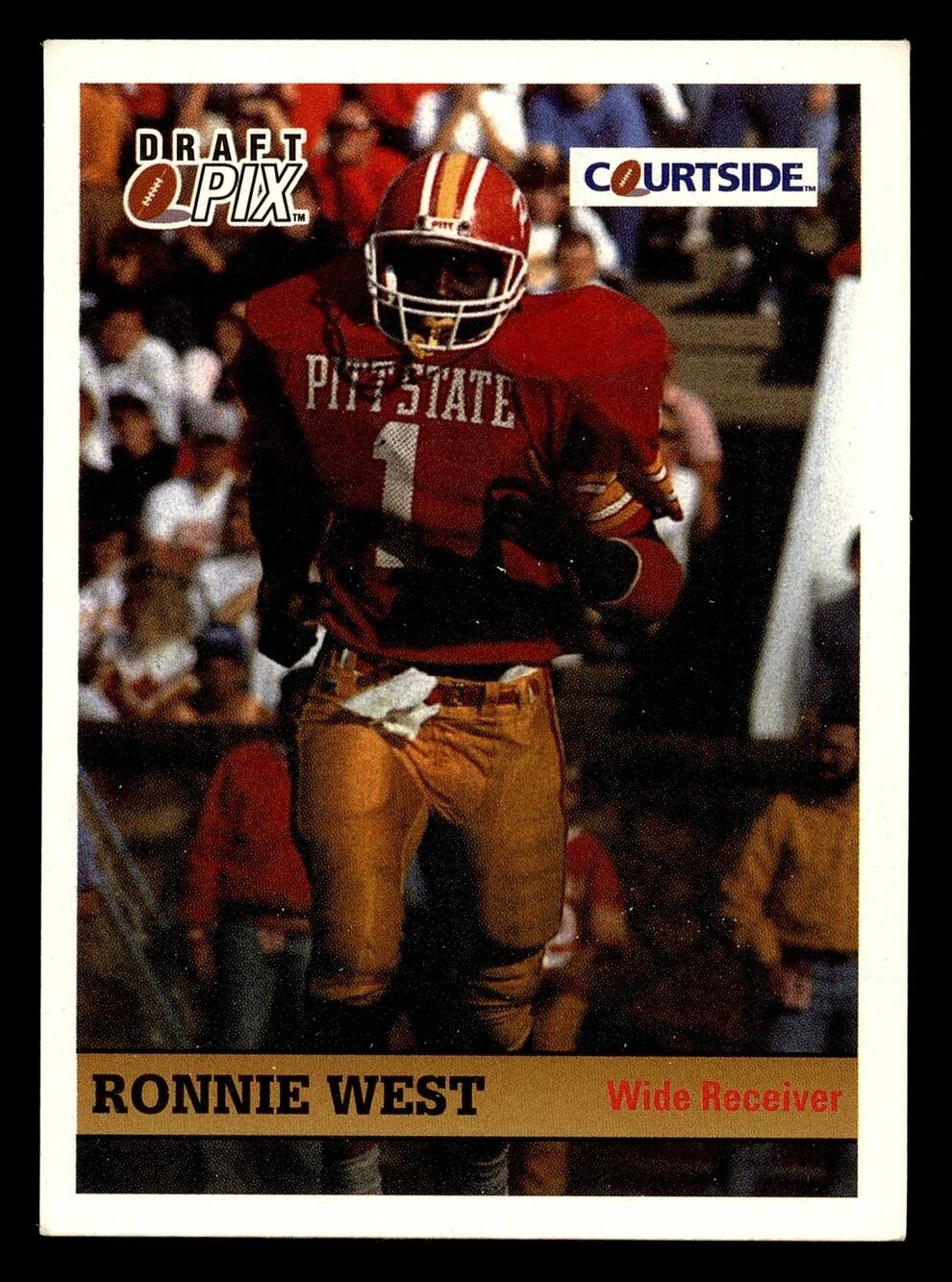 1992 Courtside Draft Pix #54 Ronnie West Football Card